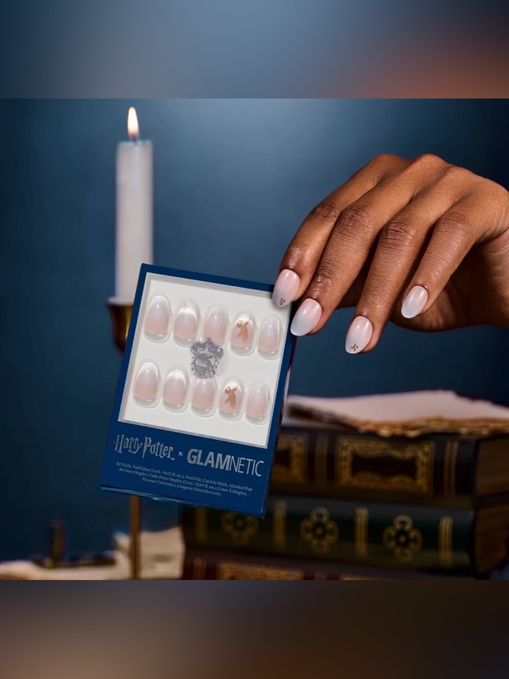 Glamnetic Harry Potter Rowena Ravenclaw Short Almond Press-On Nails nib - Picture 6 of 16